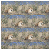 雌ライオンは休む ファブリック (見本)