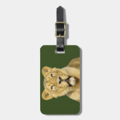 雌ライオンやる気を起こさせる ラゲッジタグ (正面縦)