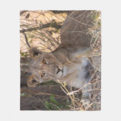 雌ライオン毛布 フリースブランケット (正面)