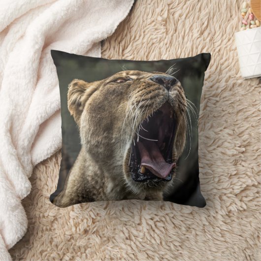 雌ライオン クッション (ブランケット)