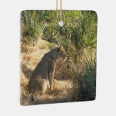 雌ライオン セラミックオーナメント (右)