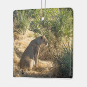 雌ライオン セラミックオーナメント (左)