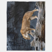 雌ライオン フリースブランケット (正面)