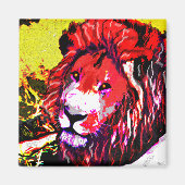 雌ライオン マグネット (正面)