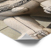 雌中国の守護ライオンHoge Dog石獅 ポスター (角)