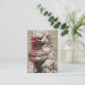 雌中国の守護ライオンHoge Dog石獅 名刺 (スタンド正面)