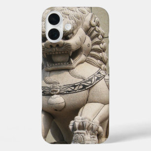 雌中国の守護ライオンHoge Dog石獅 iPhone 16 Plusケース