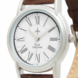 雌型航空機又は飛行機パイロット 腕時計