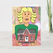 雌実在家代理誕生日 カード (正面)