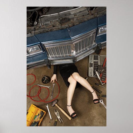 雌整備士固定物 ポスター (正面)