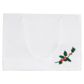 雌牛とブルドッグを備えたメリークリスマス抱き枕 ラージペーパーバッグ (裏面)