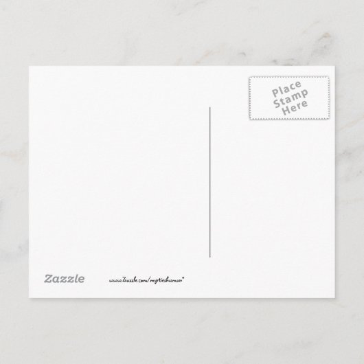 雌猫おもしろいミーム 案内ポストカード (裏面)