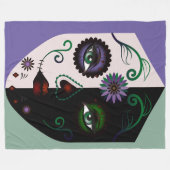 雌花ファンタジースカル毛布 フリースブランケット (正面(横))