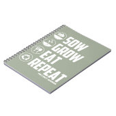 雌豚は、育ちましたり、食べましたり、繰り返します(白) ノートブック (左側)