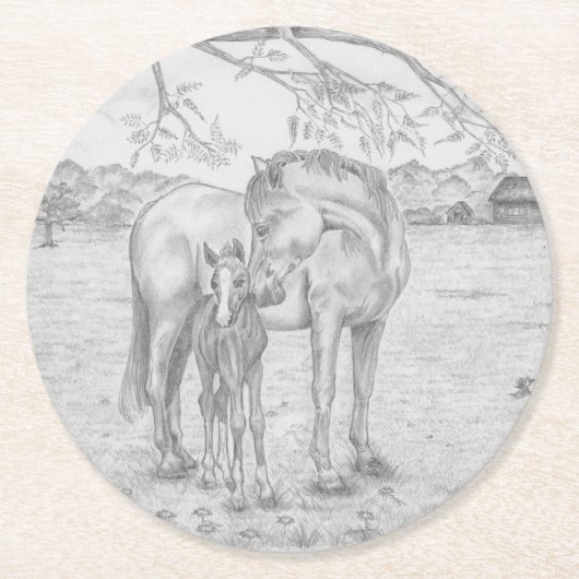 雌雄 ラウンドペーパーコースター (正面)