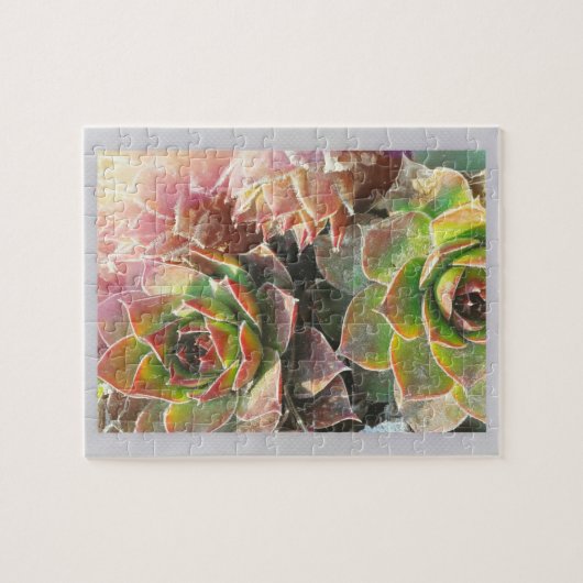 雌鳥と雛の植物 ジグソーパズル (横)