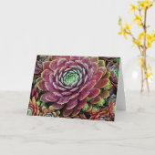 雌鶏およびひよこ カード (黄色い花)