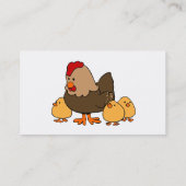 雌鶏およびひよこ 名刺 (裏面)