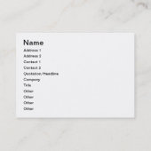 雌鶏および空腹なひよこ 名刺 (裏面)