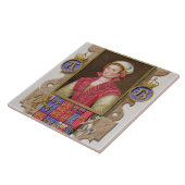 雌鶏のアン・ブーリンの(1507-36年の)第2女王のポートレート タイル (側面)