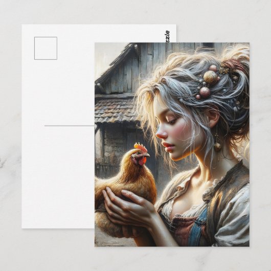 雌鶏の妖精 ポストカード (正面/裏面)
