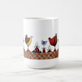 雌鶏の続けて-マグ コーヒーマグカップ (中央)
