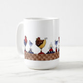 雌鶏の続けて-マグ コーヒーマグカップ (正面左)