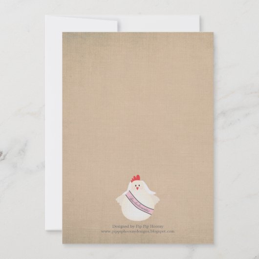 雌鶏夜バチェロレッテは招待を記入します 招待状 (裏面)