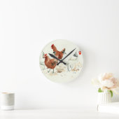 雌鶏 ラウンド壁時計 (ホーム)
