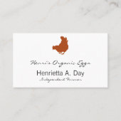 雌鶏[鶏、農家、オーガニックな卵] 名刺 (正面)