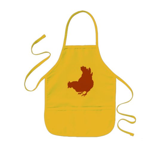 雌鶏[鶏、農家、オーガニックな卵] 子供用エプロン (正面)