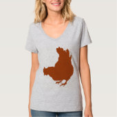 雌鶏[鶏、農家、オーガニックな卵] Tシャツ (正面)