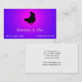 雌鶏[鶏、農家、オーガニックな卵] Violens 名刺 (正面/裏面)