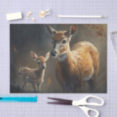 雌鹿と子鹿 薄葉紙 (クラフト)