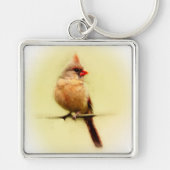 雌(鳥)ショウジョウコウカンチョウソンバード キーホルダー (正面)