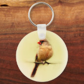 雌(鳥)ショウジョウコウカンチョウソンバード キーホルダー (正面)