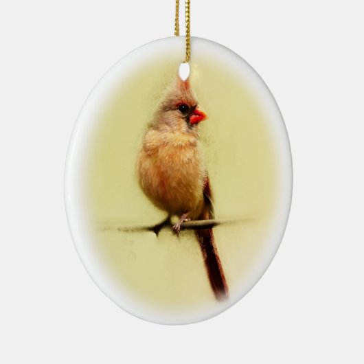 雌(鳥)ショウジョウコウカンチョウソンバード セラミックオーナメント (右)