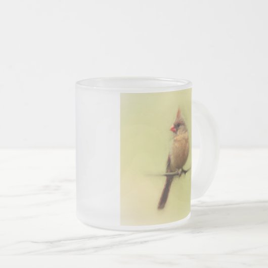 雌(鳥)ショウジョウコウカンチョウソンバード フロストグラスマグカップ (正面右)