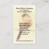 雌(鳥)ショウジョウコウカンチョウソンバード 名刺 (裏面)