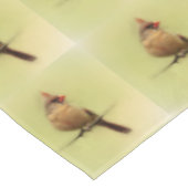 雌（鳥）ショウジョウコウカンチョウ鳴鳥 テーブルクロス (アングル)