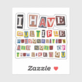 雑おもしろい誌が手紙を切り取った シール (シート)