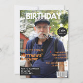 雑おもしろい誌Editorial Photo 74th birthday 招待状 (正面)