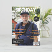 雑おもしろい誌Editorial Photo 74th birthday 招待状 (スタンド正面)