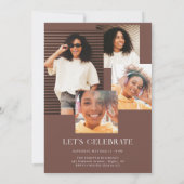 雑モダンスタイリッシュ誌 |卒業写真パーティー 招待状 (裏面)