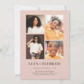 雑モダンスタイリッシュ誌 |卒業写真パーティー 招待状 (裏面)