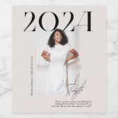 雑モダンスタイリッシュ誌 |卒業写真 ワインラベル (シングルラベル)