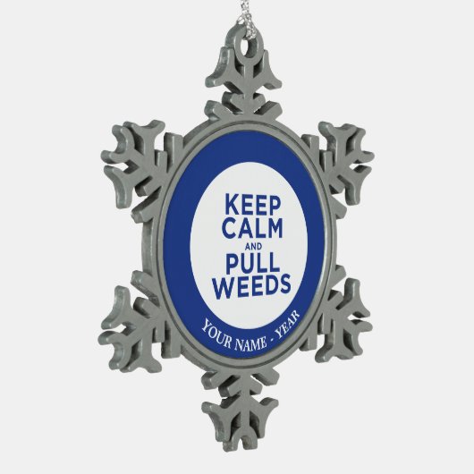 雑保草を落ち着かせる スノーフレークピューターオーナメント (左)