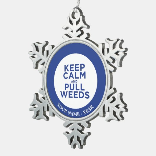 雑保草を落ち着かせる スノーフレークピューターオーナメント (右)