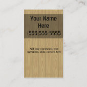 雑務。 便利屋。 ペインター。 建築者のテンプレート 名刺 (裏面)