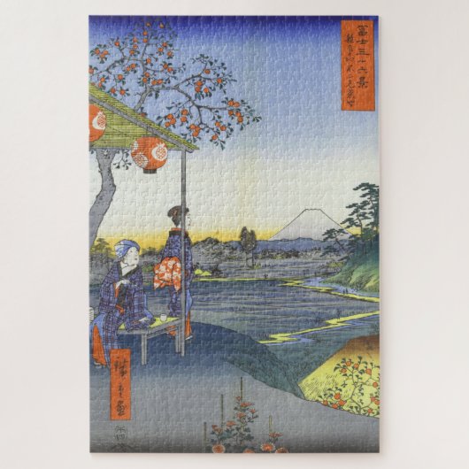 雑司ヶ谷の富士見茶屋 ジグソーパズル (縦)